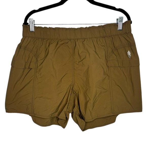 Free People Movement Active Running In The Wild Shorts Brown Green Size Large - Picture 1 of 12